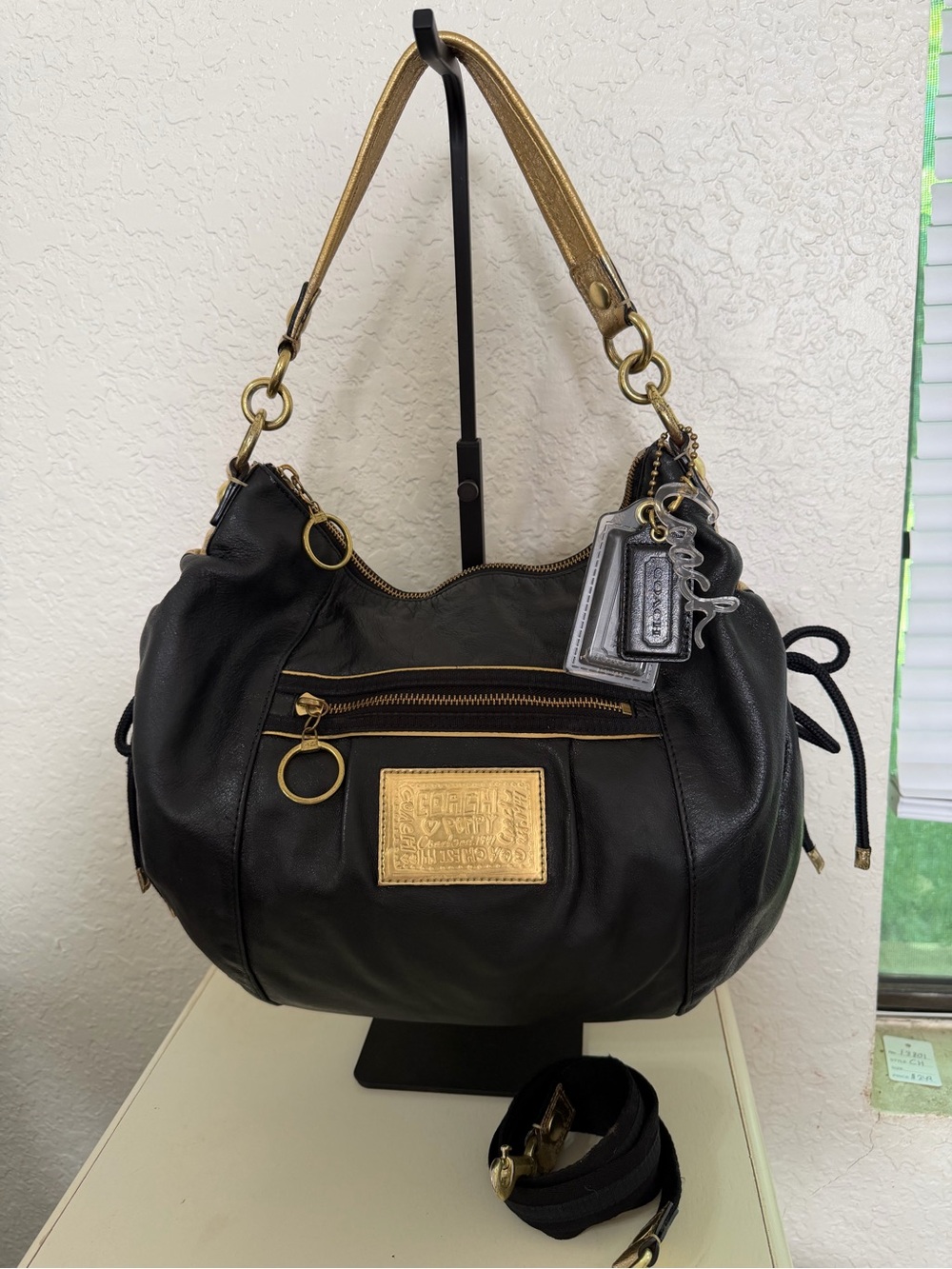 Coach Poppy Hobo with Gold Hardware